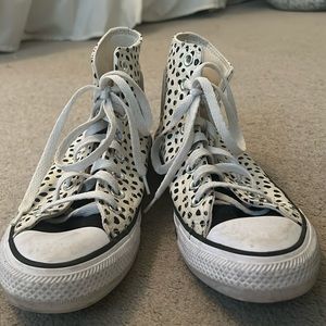 Barley worn high top converse